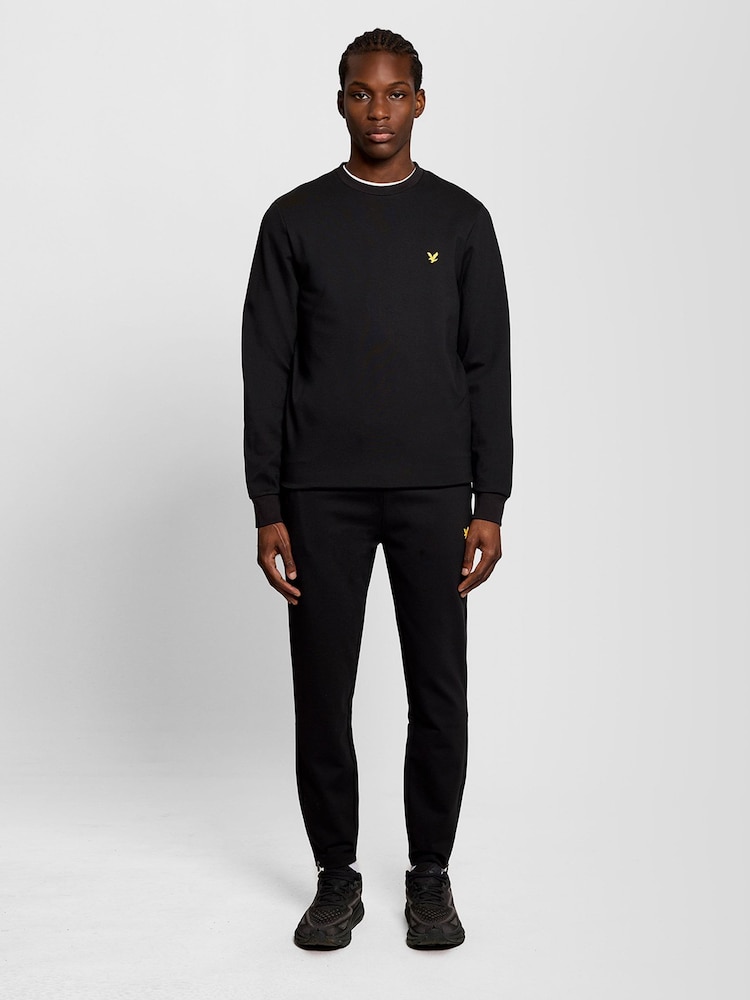 Lyle & Scott Black Crew Neck Fly Fleece - Image 2 of 6