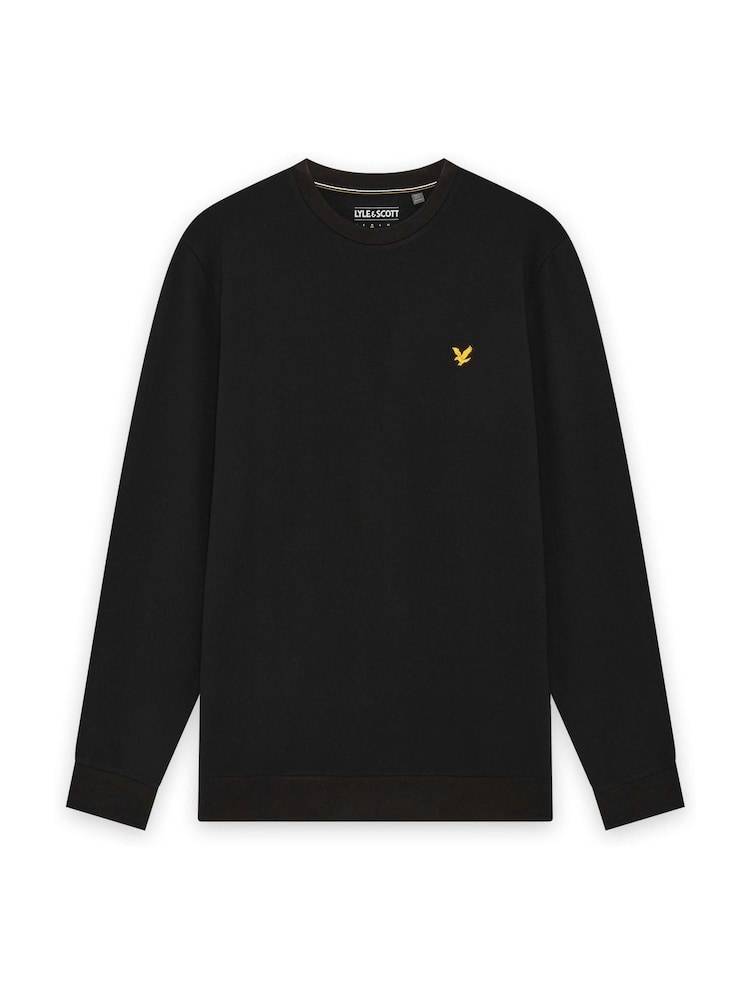 Lyle & Scott Black Crew Neck Fly Fleece - Image 6 of 6