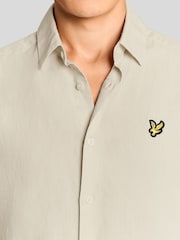 Lyle & Scott Grey Short Sleeve Linen Blend Shirt - Image 3 of 6