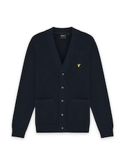 Lyle & Scott Blue Cotton V-Neck Cardigan - Image 5 of 6