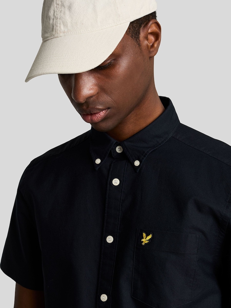 Lyle & Scott Blue Short Sleeve Oxford Shirt - Image 2 of 5