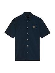 Lyle & Scott Blue Short Sleeve Oxford Shirt - Image 5 of 5