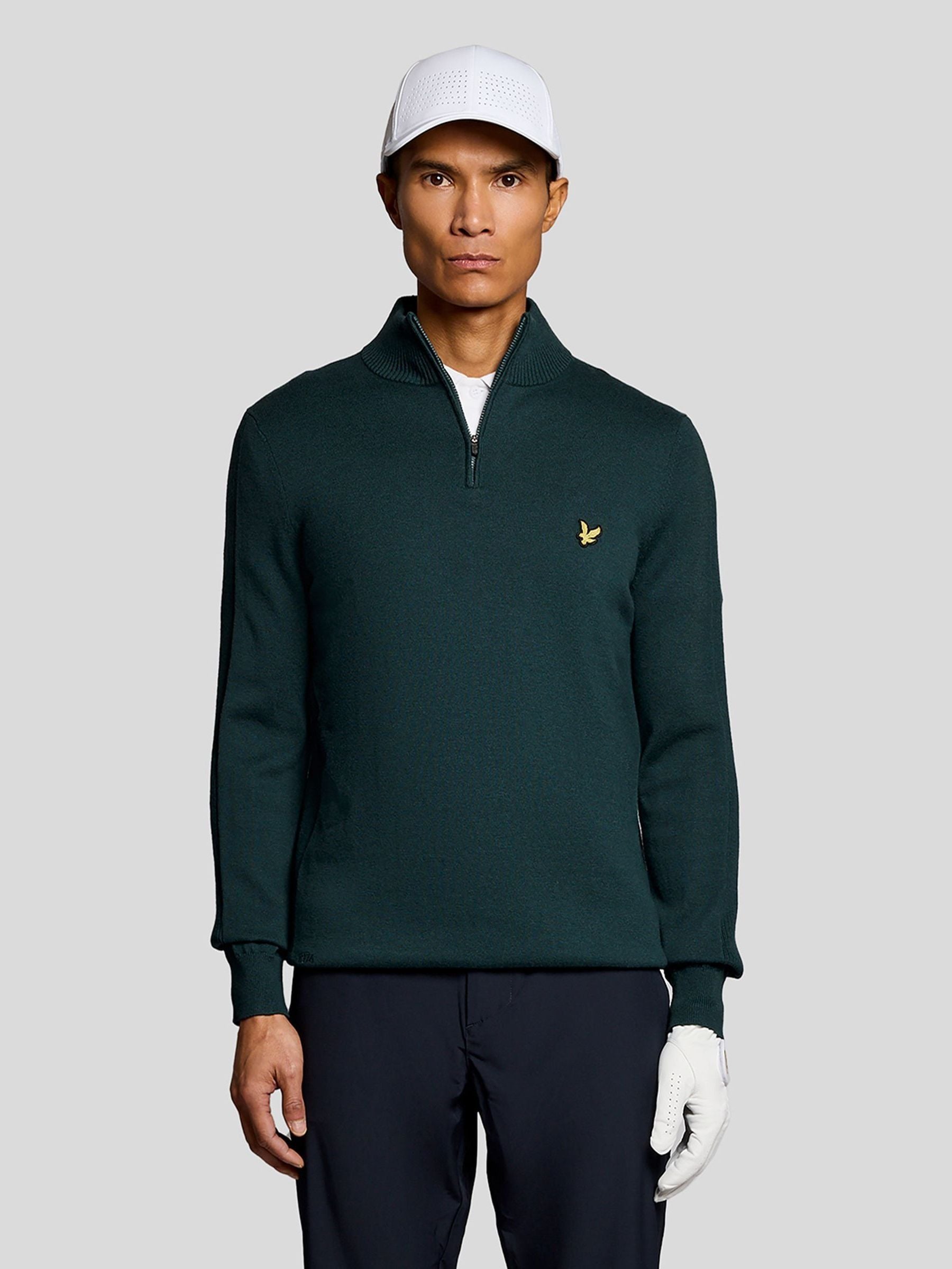 Buy Lyle & Scott Green Golf 1874 Quarter Zip Jumper from the Next