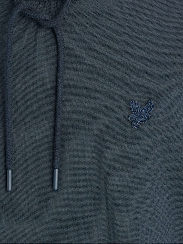 Lyle & Scott Blue Superfine Pullover Hoodie - Image 6 of 6