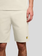 Lyle & Scott Cream Fly Fleece Shorts - Image 4 of 5