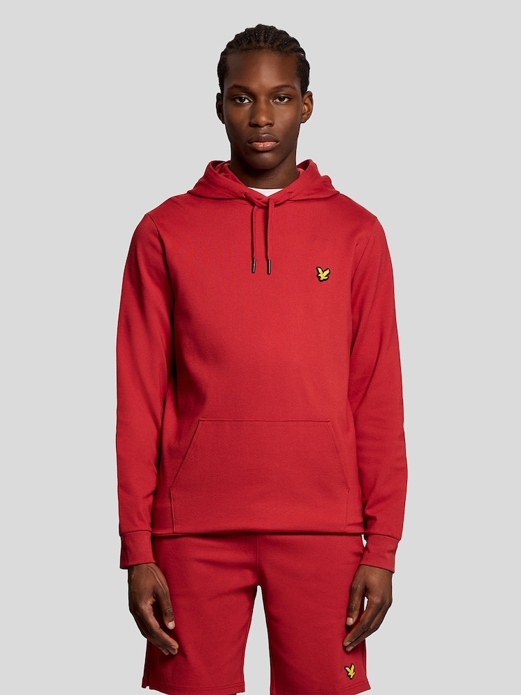 Lyle & Scott Red Fly Fleece Hoodie - Image 1 of 5