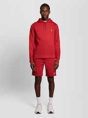 Lyle & Scott Red Fly Fleece Hoodie - Image 2 of 5