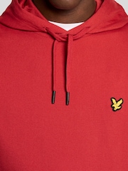 Lyle & Scott Red Fly Fleece Hoodie - Image 3 of 5