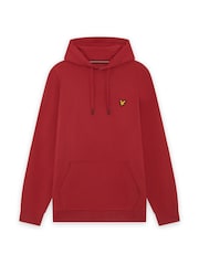 Lyle & Scott Red Fly Fleece Hoodie - Image 5 of 5