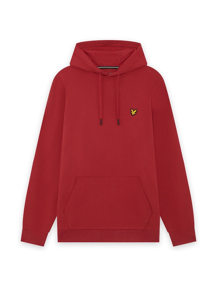 Lyle & Scott Red Fly Fleece Hoodie - Image 5 of 5