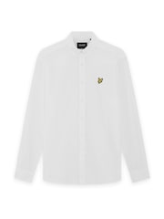 Lyle & Scott White Linen Blend Oxford Shirt - Image 1 of 1