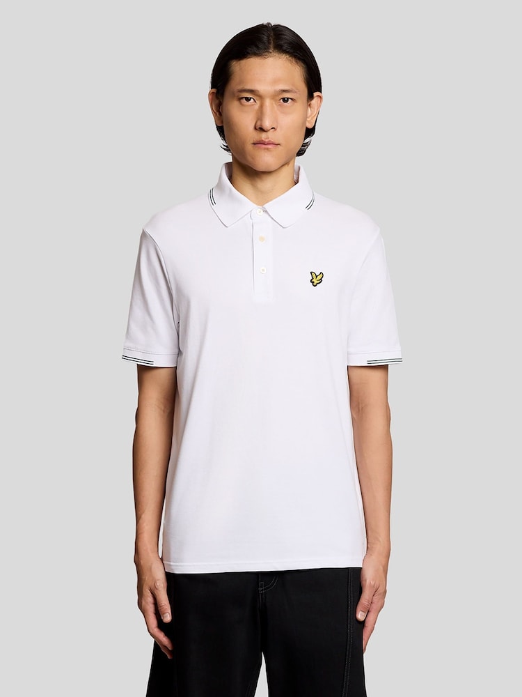 Lyle & Scott White Fine Tipped Polo Shirt - Image 1 of 6