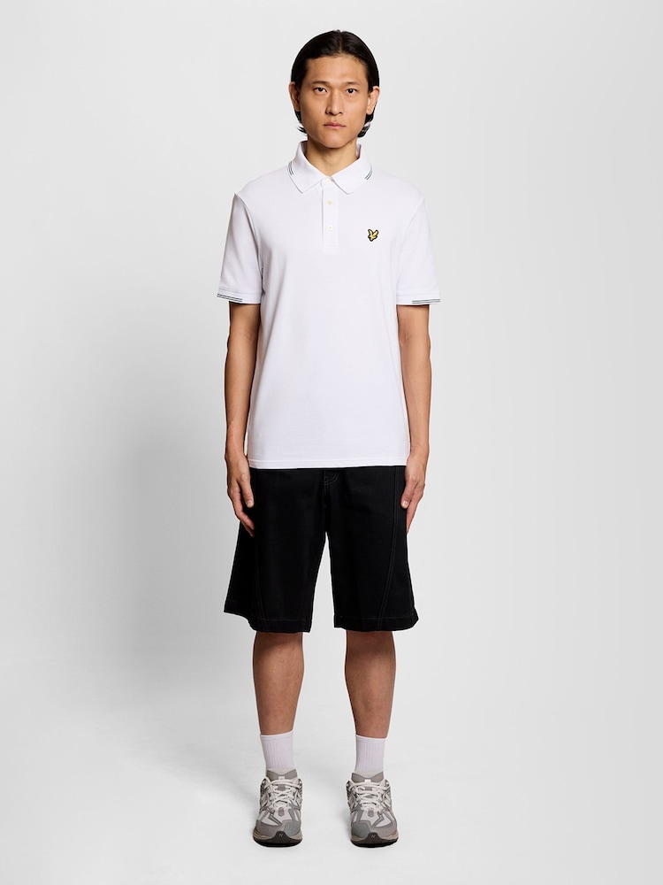 Lyle & Scott White Fine Tipped Polo Shirt - Image 2 of 6