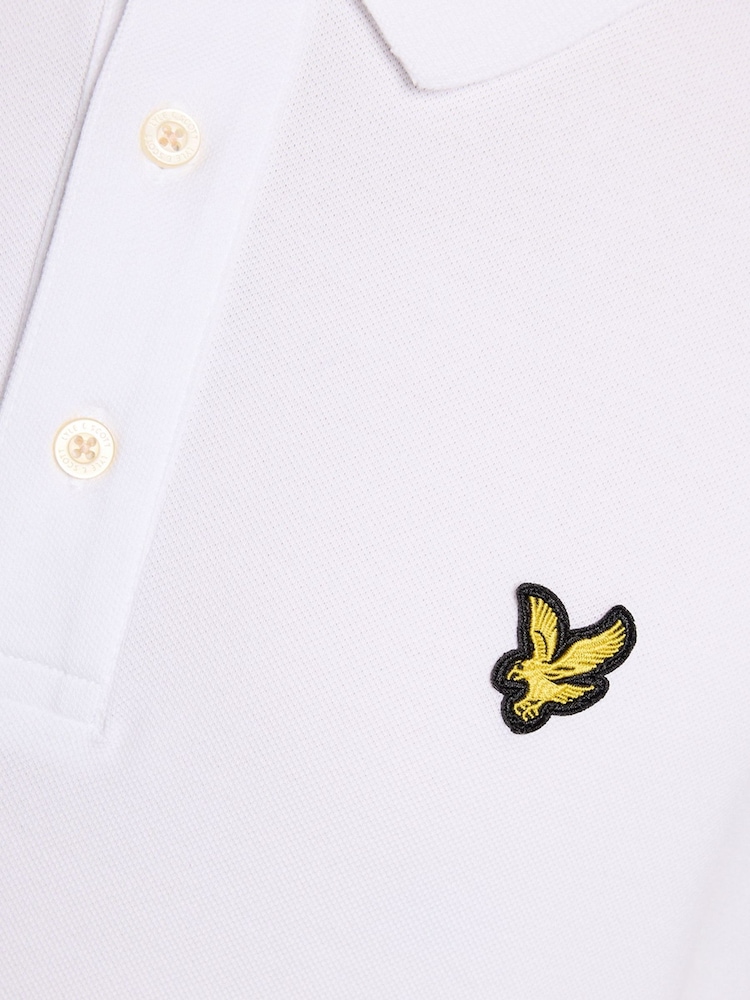 Lyle & Scott White Fine Tipped Polo Shirt - Image 6 of 6