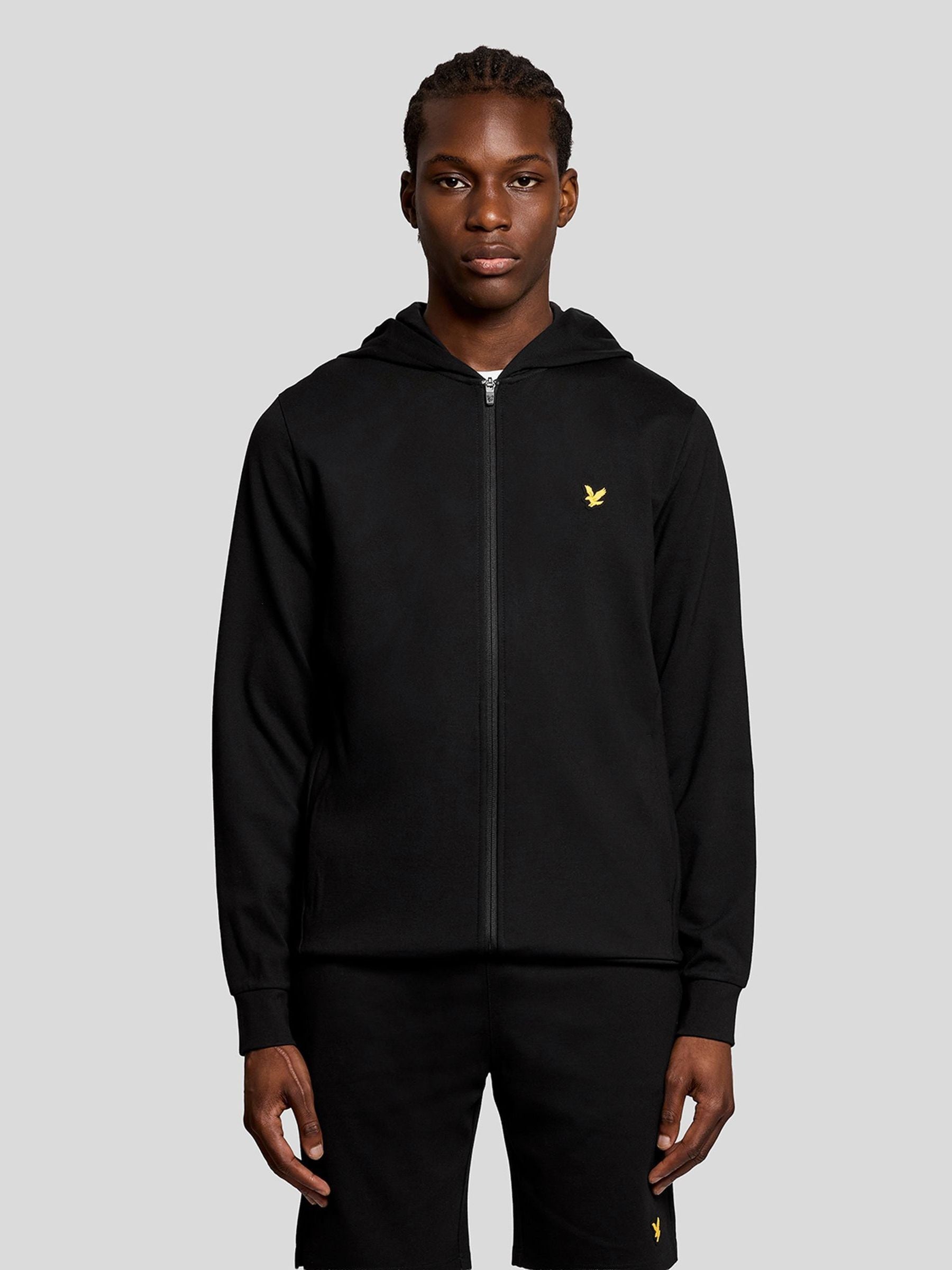 Lyle & Scott Black Full-Zip Hoodie Fly - Image 2
