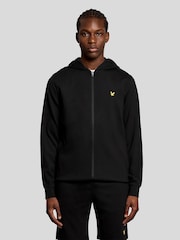Lyle & Scott Black Fly Fleece Full-Zip Hoodie - Image 1 of 5