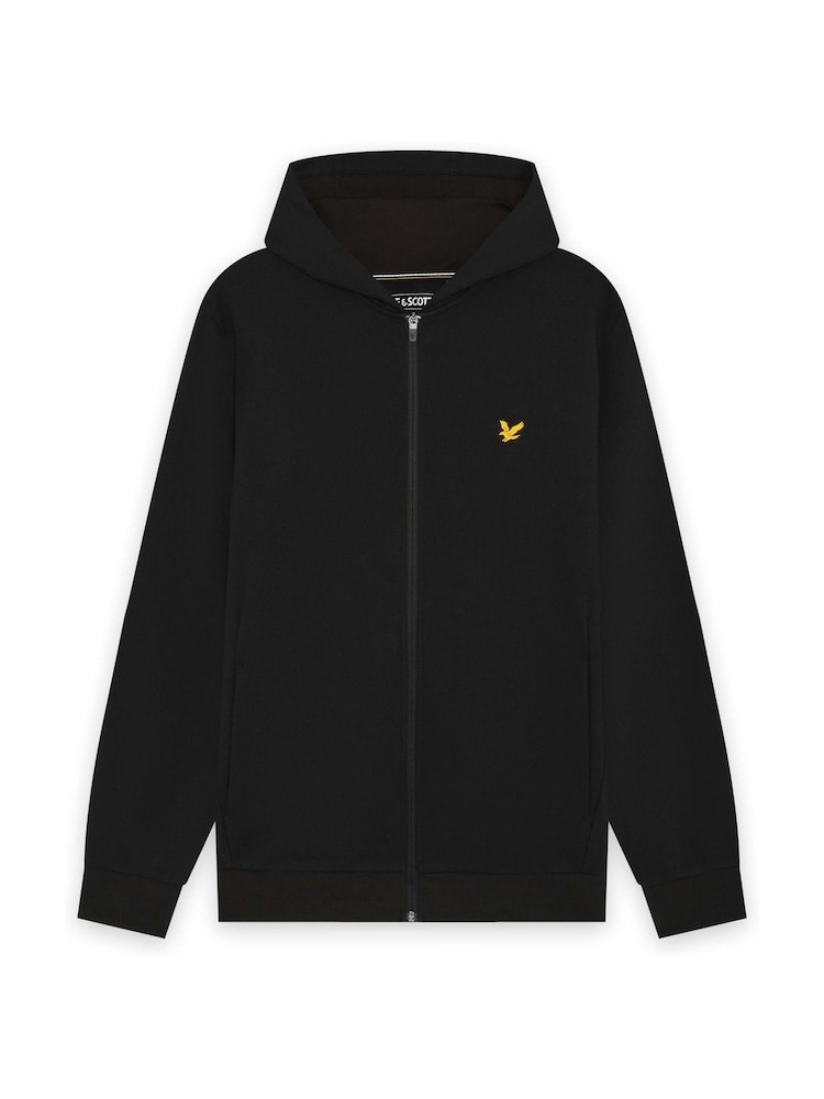 Lyle & Scott Black Fly Fleece Full-Zip Hoodie - Image 5 of 5