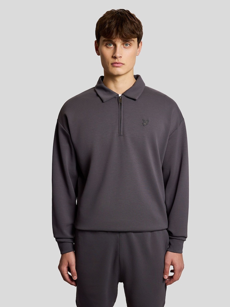 Lyle & Scott Relaxed Collared Interlock Sweatshirt - תמונה 1 מתוך 6