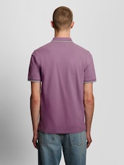 Lyle & Scott Purple Tipped Polo Shirt - Image 3 of 5