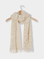 Joe Browns White Crochet Scarf - Image 1 of 3