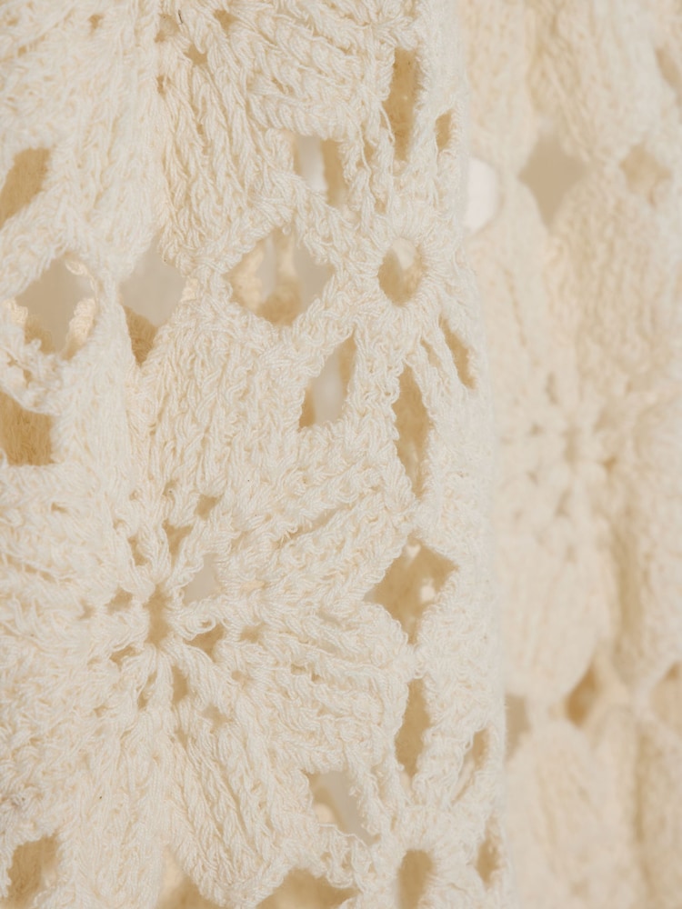 Joe Browns White Crochet Scarf - Image 2 of 3