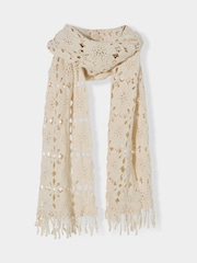 Joe Browns White Crochet Scarf - Image 3 of 3