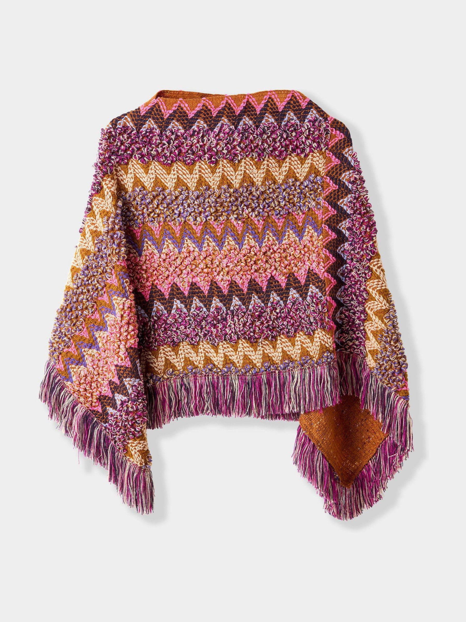 Buy Joe Browns Pink Free And Funky Multi Knit Poncho from Next
