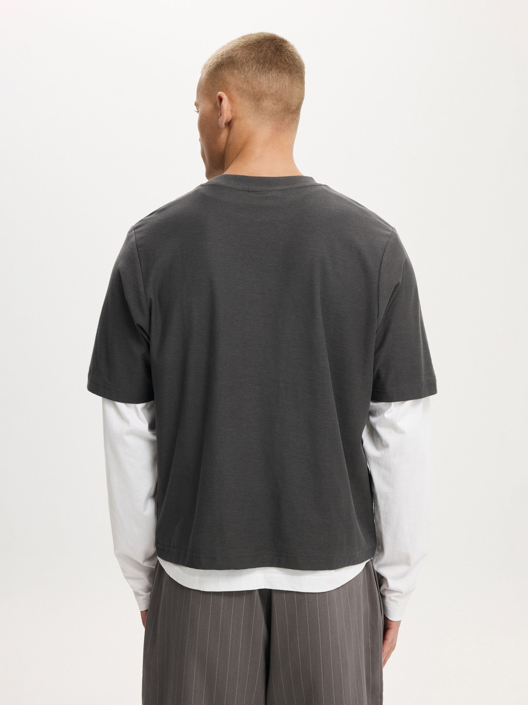 Buy Cotton On Faded Slate / Further Future Cropped Fit Graphic T