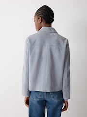 Jigsaw Blue Suede Patch Pocket Jacket - Image 2 of 2