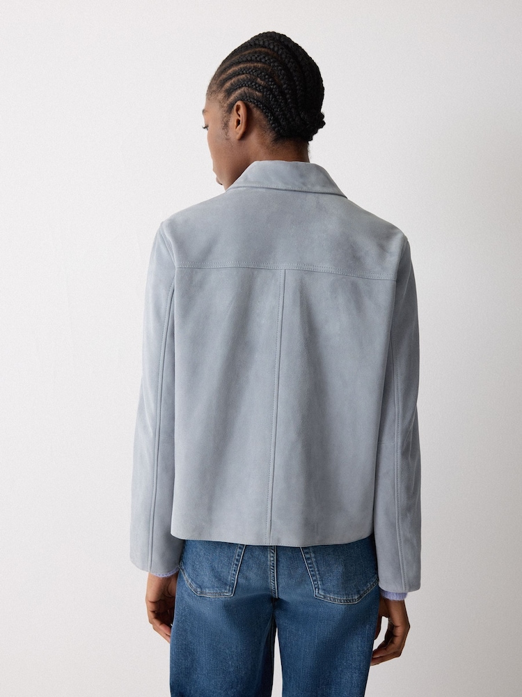 Jigsaw Blue Suede Patch Pocket Jacket - Image 2 of 2