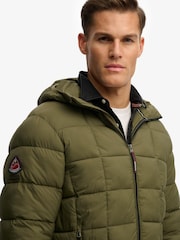 Superdry Green Hooded Box Quilt Fuji Lite Jacket - Image 5 of 7