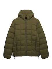Superdry Green Hooded Box Quilt Fuji Lite Jacket - Image 7 of 7