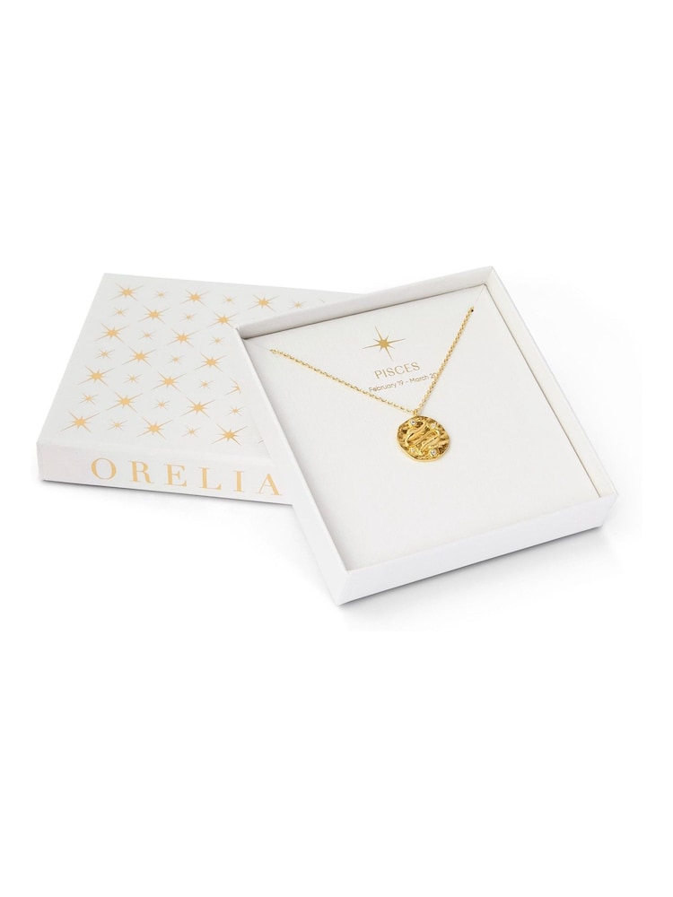 Orelia London Pisces Zodiac Gold Necklace - Image 3 of 3