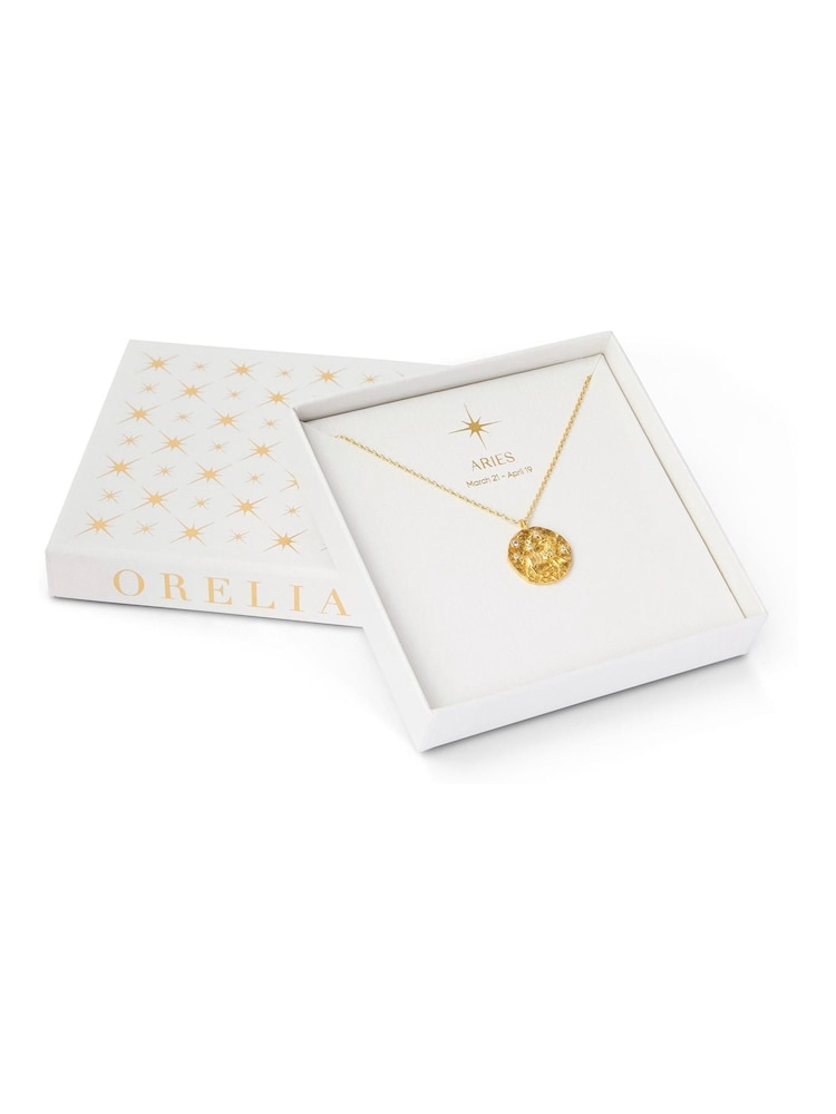 Orelia London Gold Aries Zodiac Necklace - Image 3 of 3