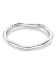 Orelia London Silver Tone Polished Hammered Bangle - Image 1 of 4