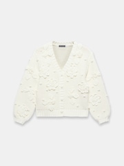 Mint Velvet White Applique Flower Cardigan - Image 6 of 7