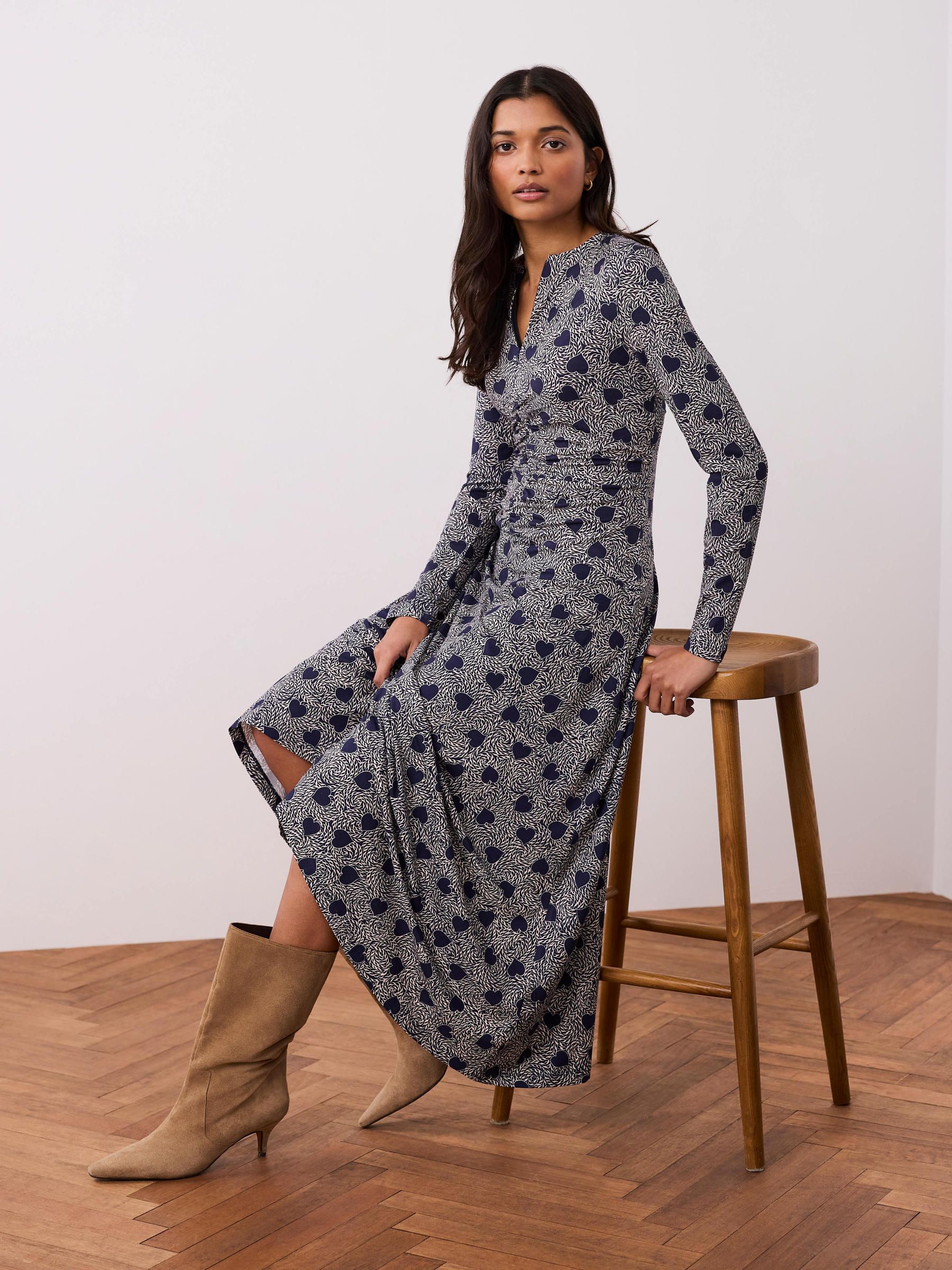 Buy Mint Velvet Blue Zip Jersey Midi Dress from the Next UK online