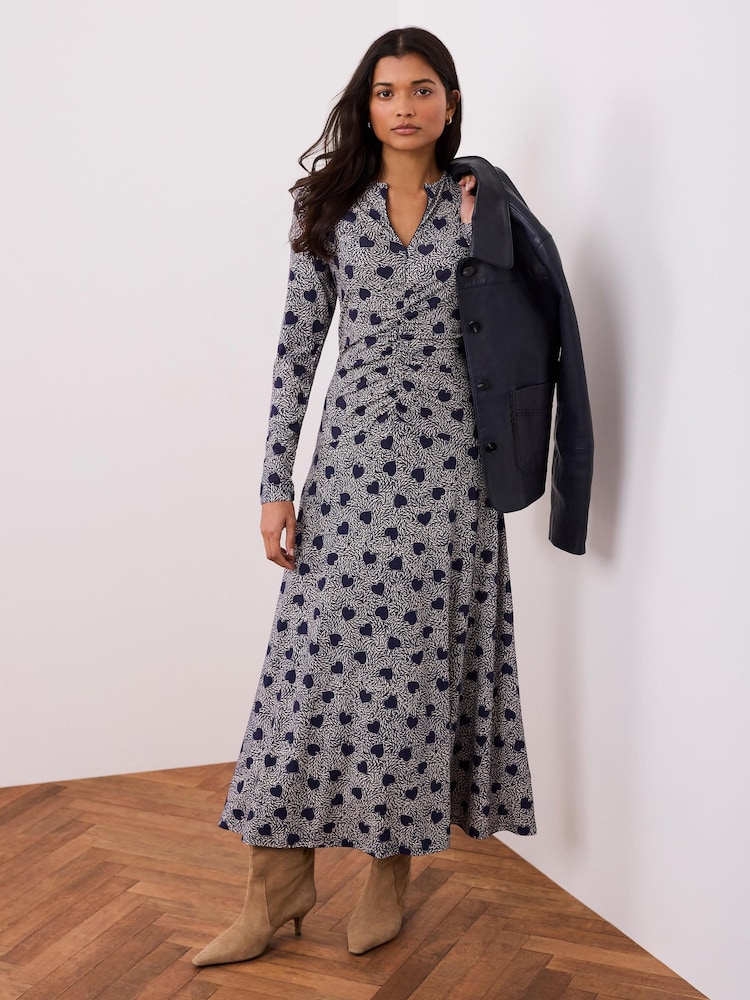 jersey dress with zip Chartreuse Zip-Front Day Dress