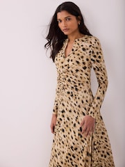 Mint Velvet Gold Zip Jersey Midi Dress - Image 3 of 8