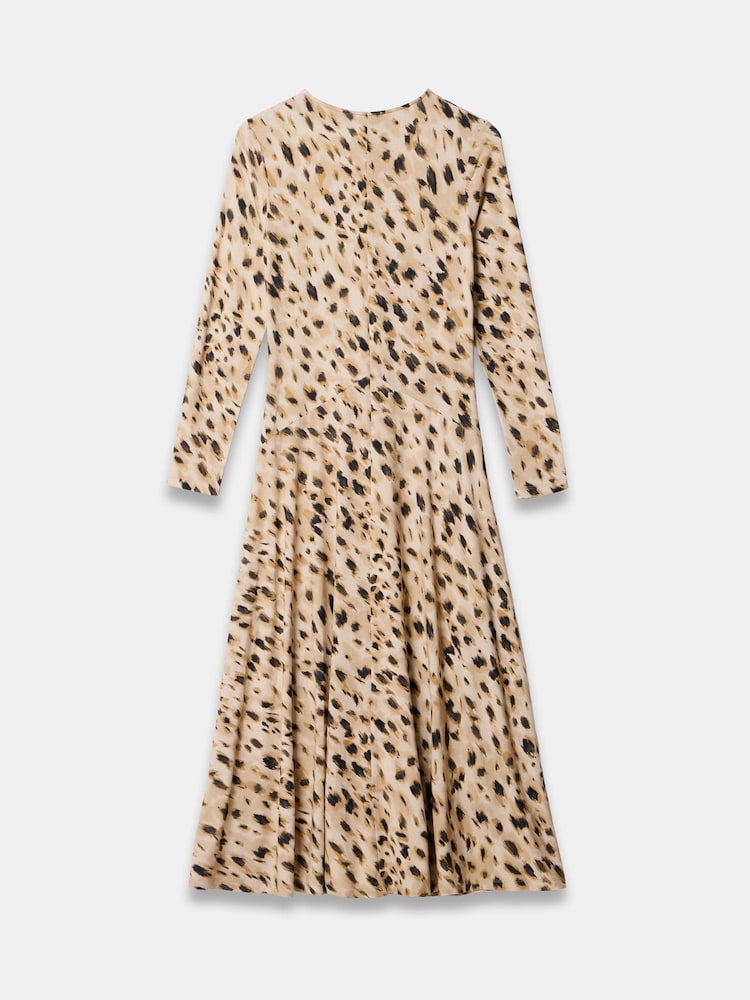 Mint Velvet Gold Zip Jersey Midi Dress - Image 8 of 8