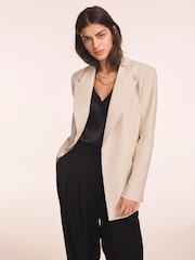 Natural - Mint Velvet Double Breasted Longline Blazer - Imaginea 1 din 8