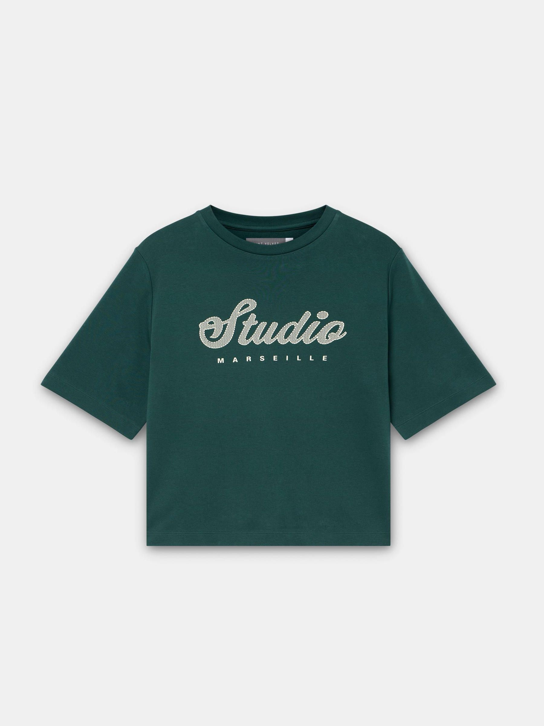 Buy Mint Velvet Green Graphic T-Shirt from Next USA