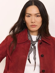 Mint Velvet Brown Beaded Neck Scarf - Image 1 of 6