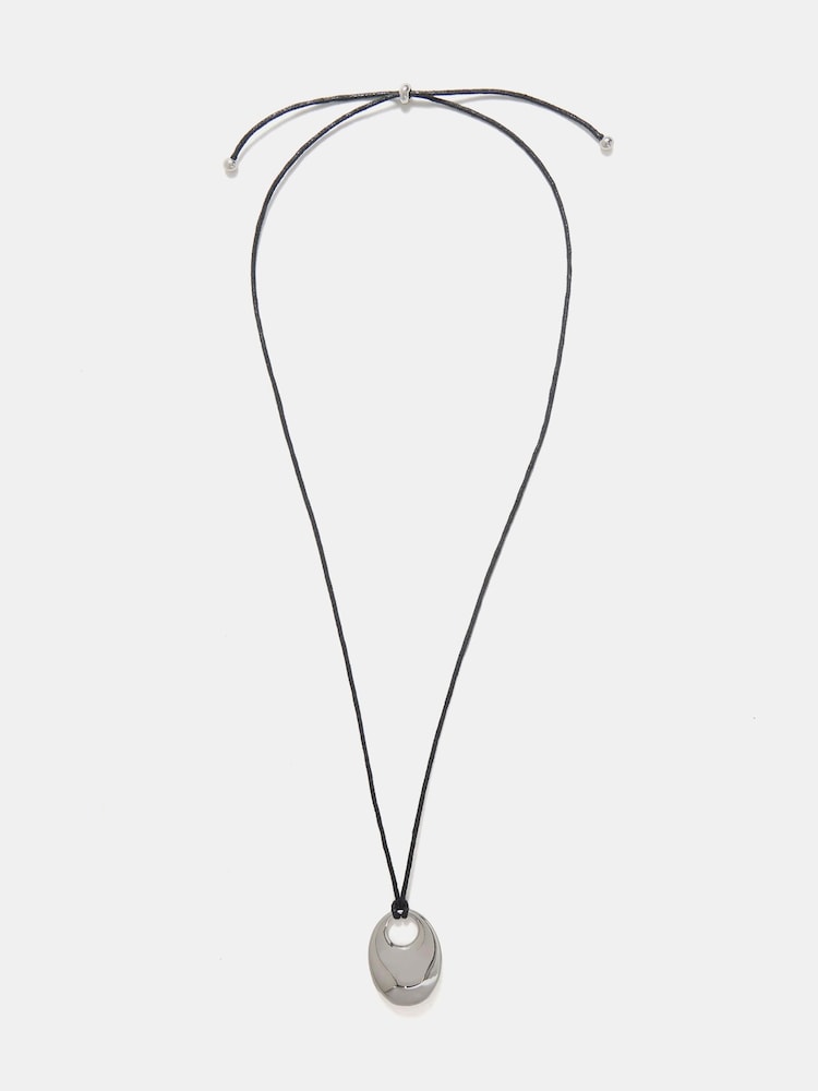Mint Velvet Silver Tone Rope Pendant Necklace - Image 1 of 4