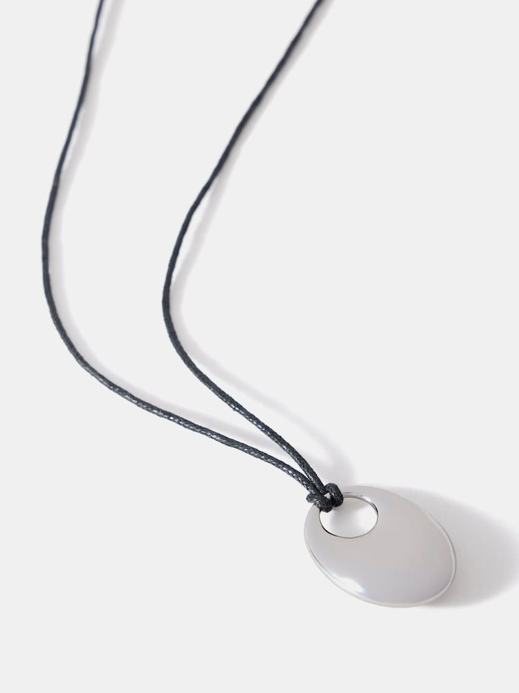 Mint Velvet Silver Tone Rope Pendant Necklace - Image 4 of 4