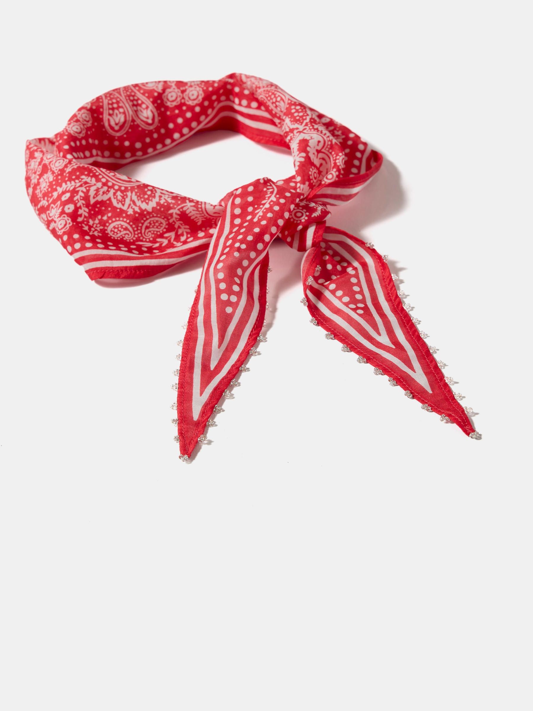 Buy Mint Velvet Red Beaded Neck Scarf from the Next UK online shop