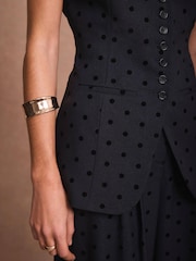 Mint Velvet Blue Polka Dot Longline Waistcoat - Image 6 of 8