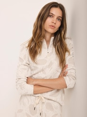 Gornji top sa dugim rukavima od mente baršunastog žakarda - Slika 3 od 7