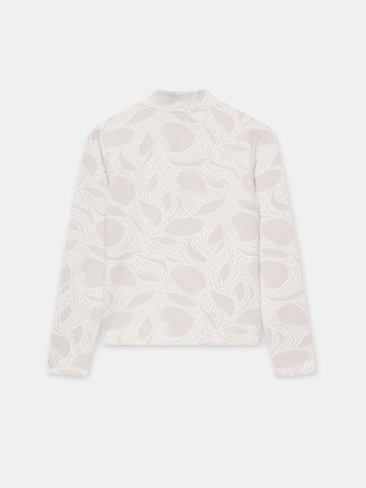 Gornji top sa dugim rukavima od mente baršunastog žakarda - Slika 7 od 7