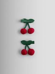 JoJo Maman Bébé Bright Red 2-Pack Cherry Clips - Image 3 of 4